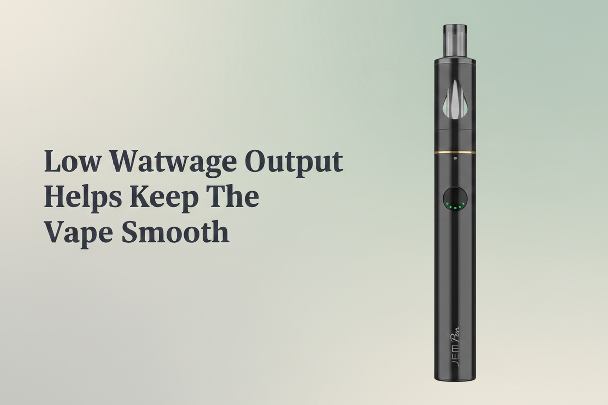 Low Wattage Output Helps Keep The Vape Smooth