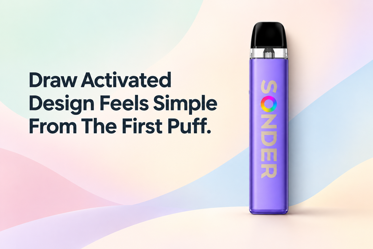 Draw Activated Design Feels Simple From The First Puff