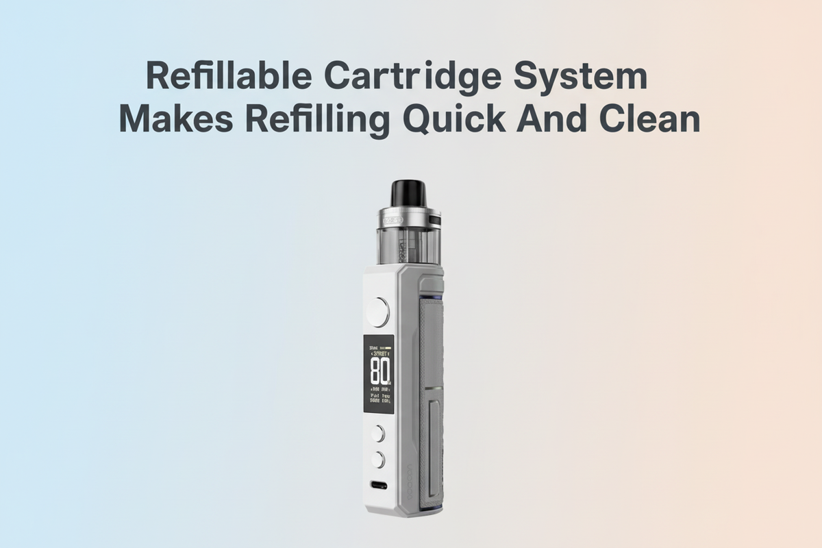 Refillable Cartridge System Makes Refilling Quick And Clean