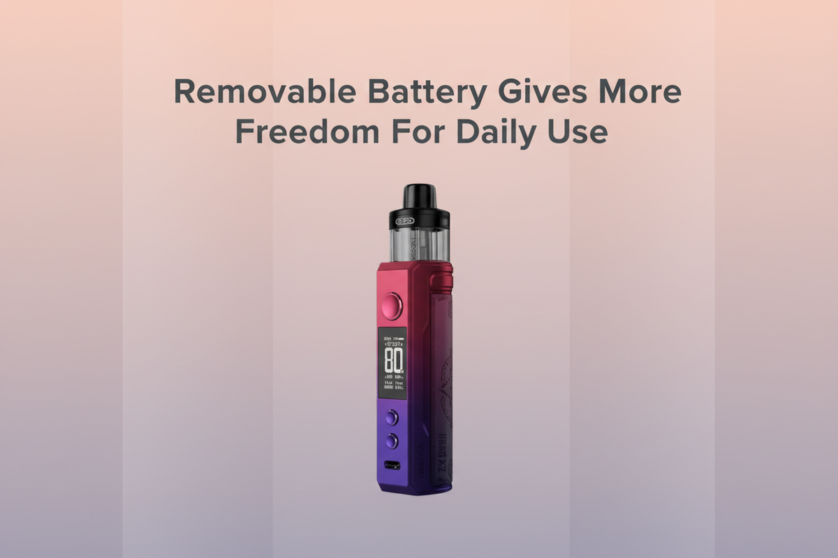 Removable Battery Gives More Freedom For Daily Use
