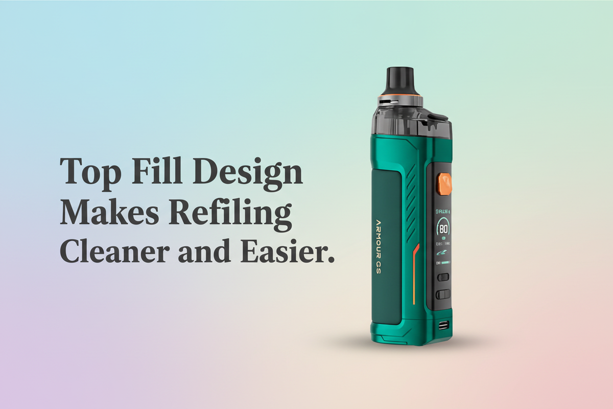 Top Fill Design Makes Refilling Cleaner and Easier
