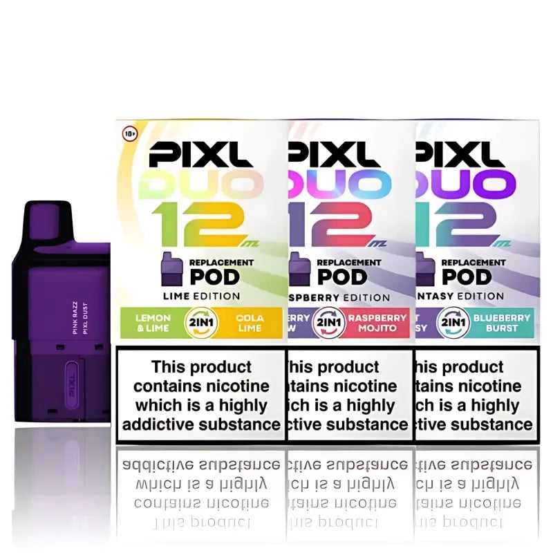 Available Pixl DUO 12 Pod Flavours