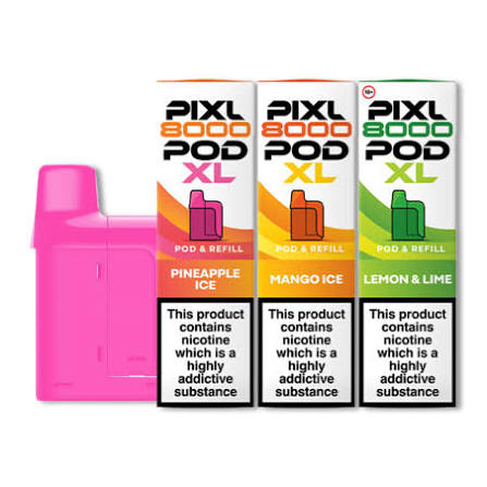 Available Pixl 8000 Pod Flavours