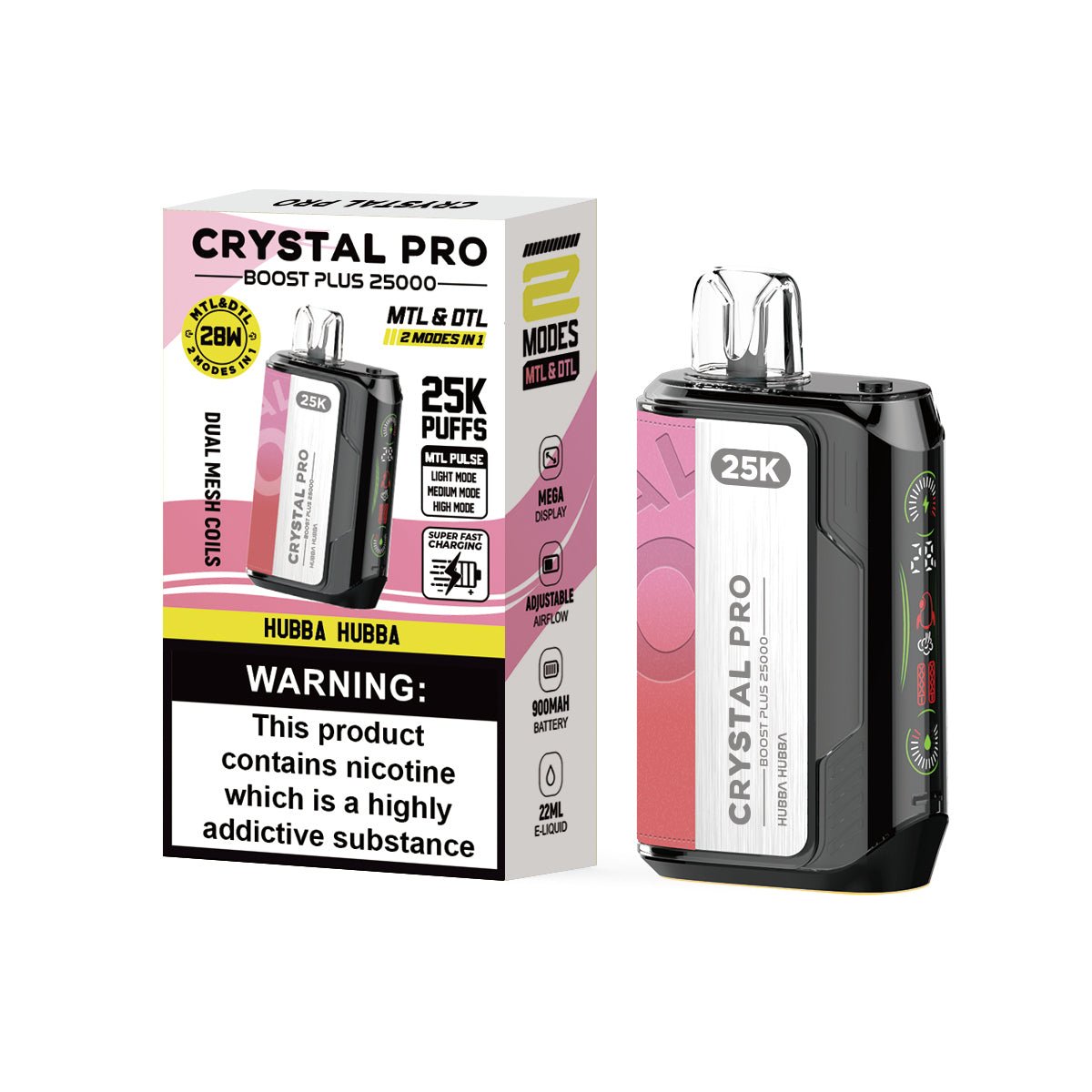 Crystal Pro Boost Plus 25,000 Puff 20mg Disposable Vape