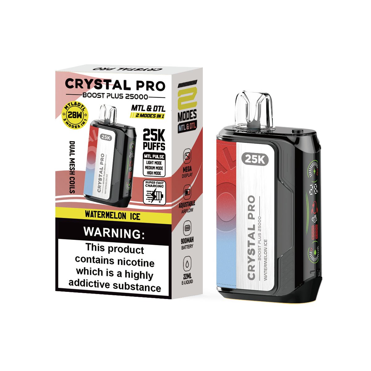 (Pre Order) Crystal Pro Boost Plus 25,000 Puff 20mg Disposable Vape