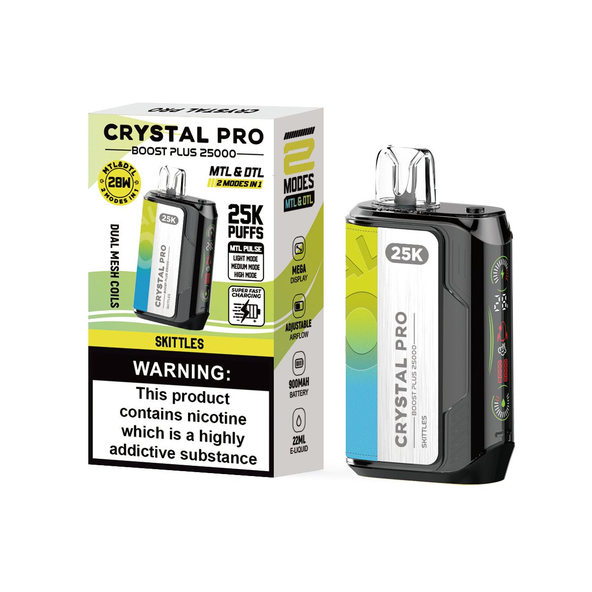 (Pre Order) Crystal Pro Boost Plus 25,000 Puff 20mg Disposable Vape