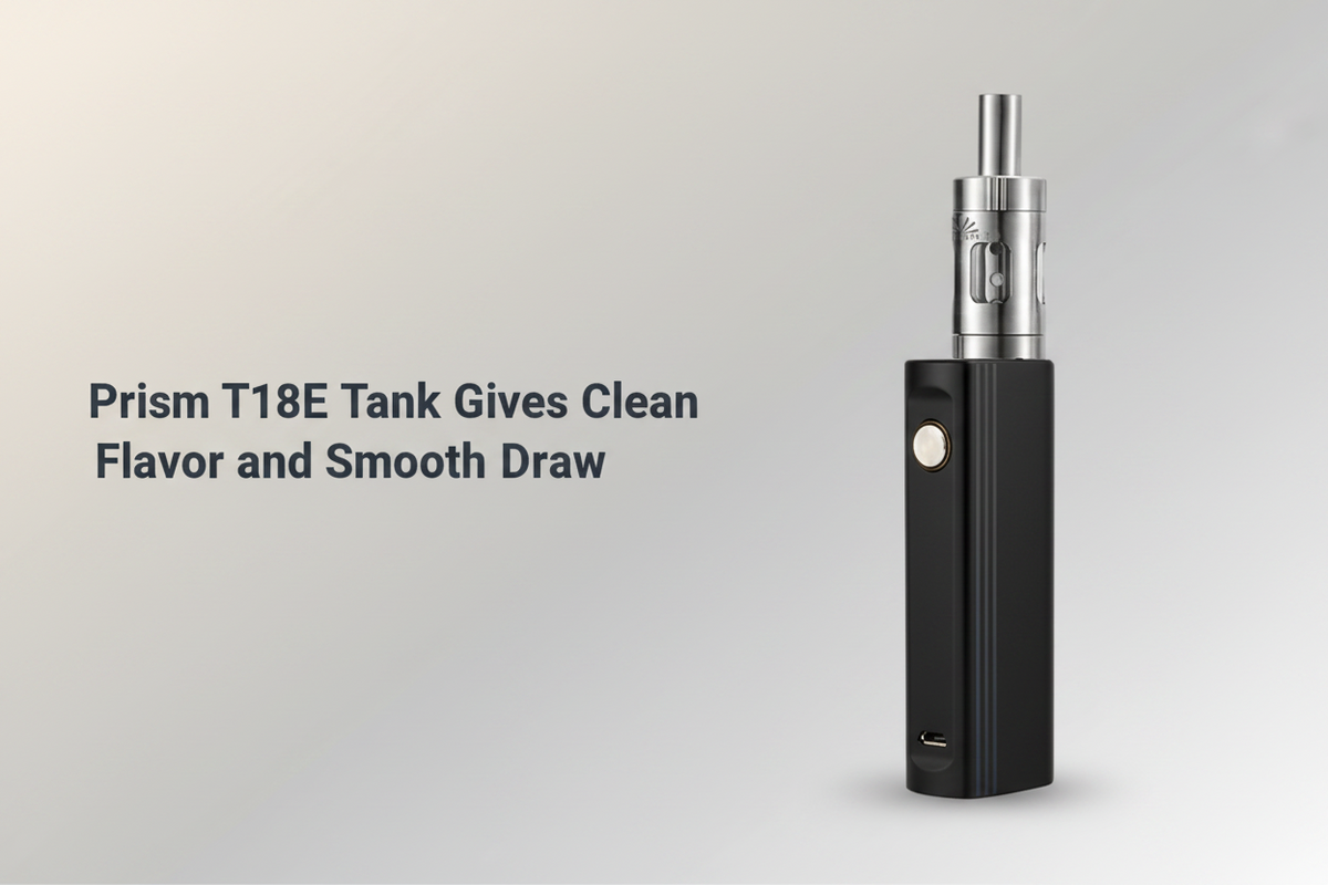 Prism T18E Tank Gives Clean Flavor and Smooth Draw