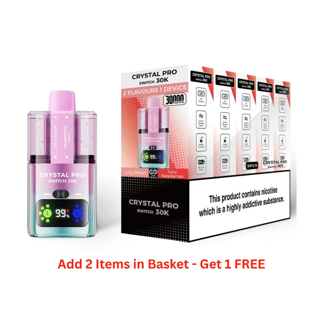 crystal pro switch 30k vape kit Crystal Pro Switch 30k Prefilled Vape Kit (Pack of 5)
