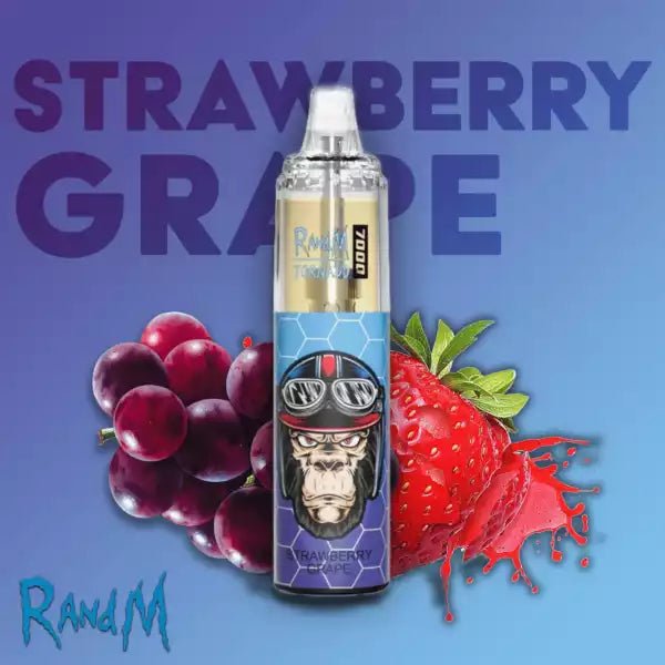 RandM Tornado 7000 Disposable Vape Pod Device 20MG - Box Strawberry Grape