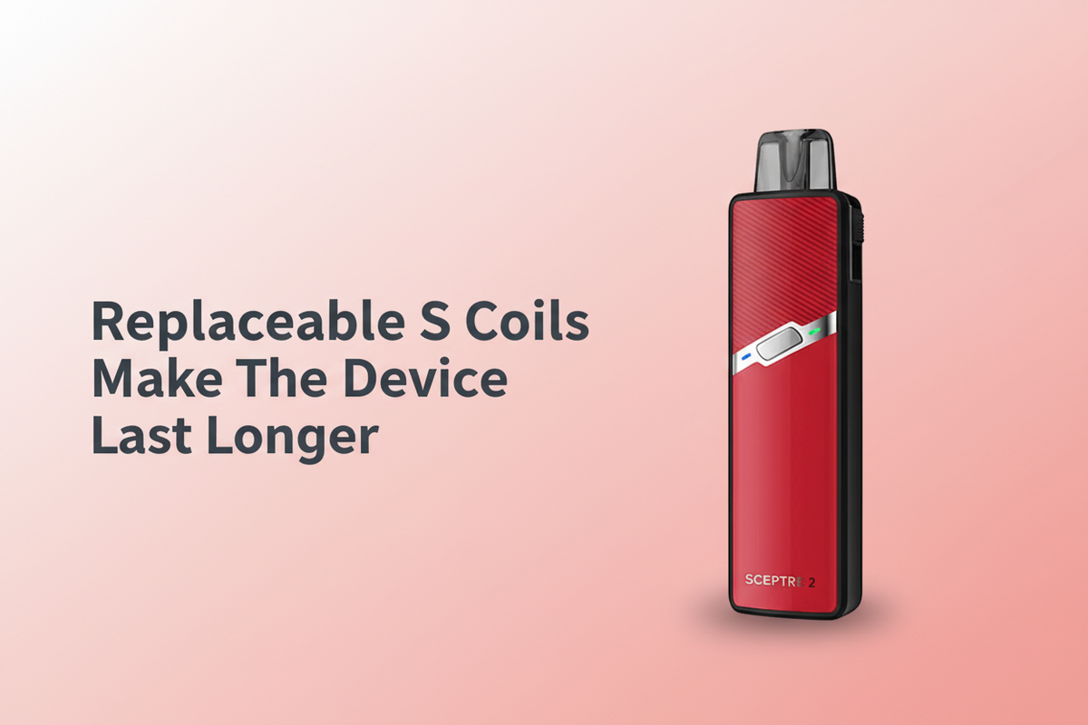 Replaceable S coils make the device last longer