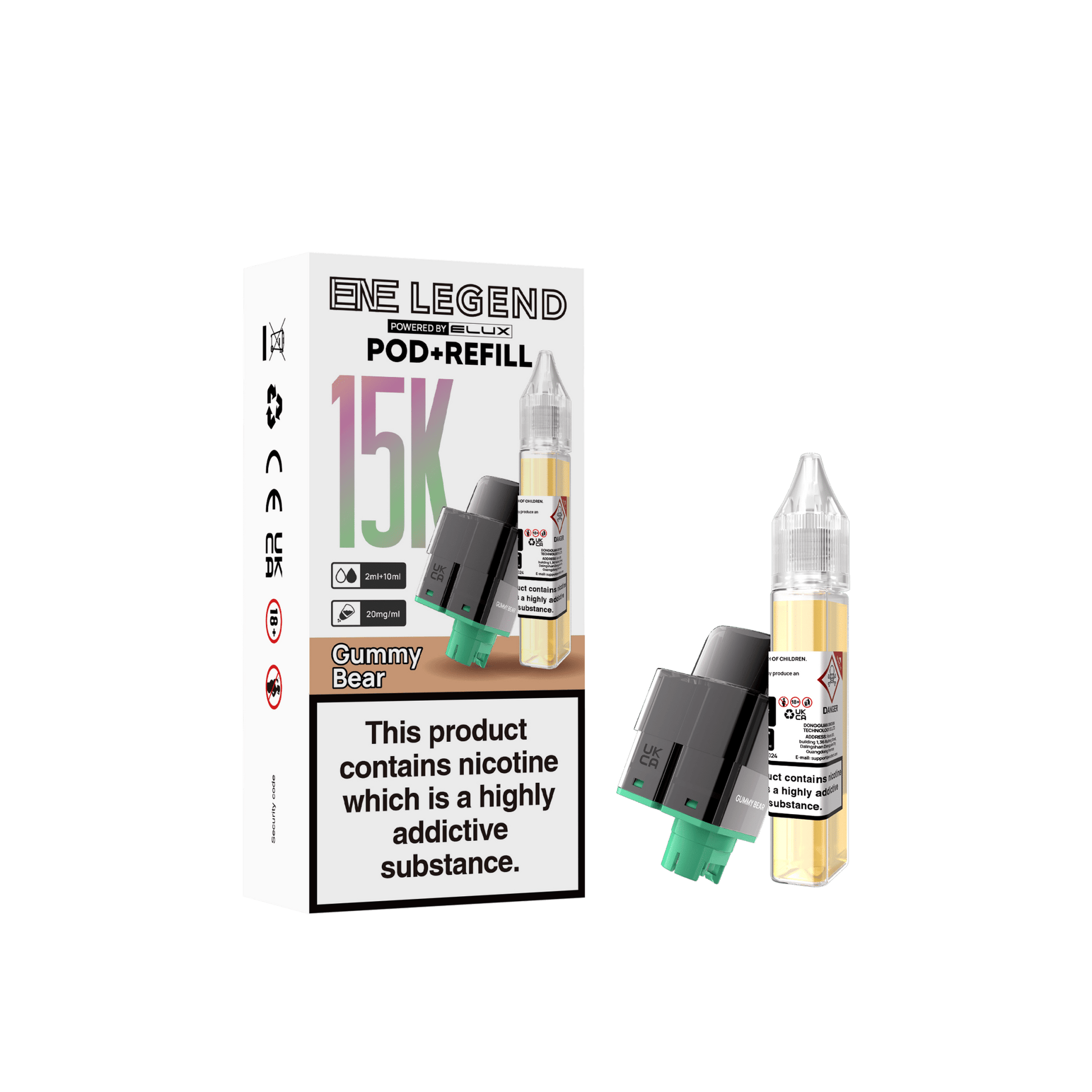 Shop Elux ENE Legend 15k Replacement Pods - Elux ENE Legend 15k Replacement Pods Pack of 5 Simbavapes - Vape Blaze