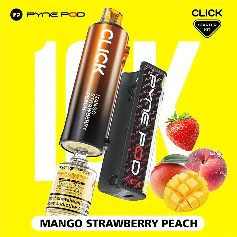 Shop Pyne Pod Click 10K Prefilled Pod Vape - Pyne Pod Click 10K Puff Disposable Vape Kit - Power Vape Shop - Vape Blaze