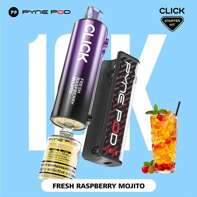 Shop Pyne Pod Click 10K Prefilled Pod Vape - Pyne Pod Click 10K Puff Disposable Vape Kit - Power Vape Shop - Vape Blaze