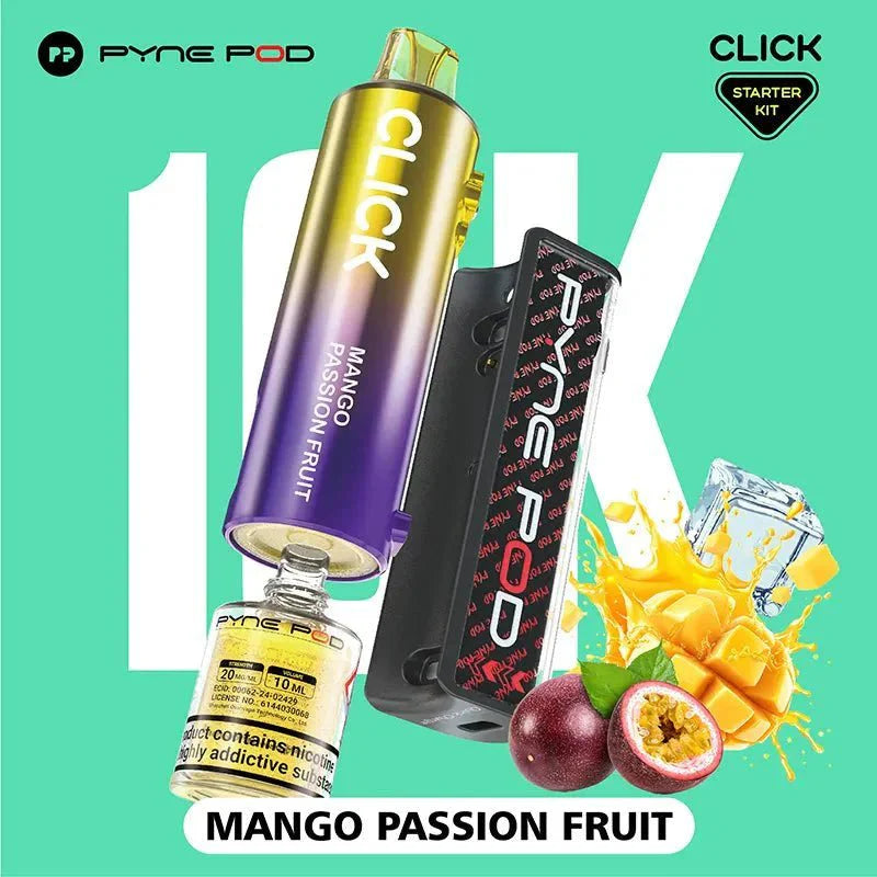 Shop Pyne Pod Click 10K Prefilled Pod Vape - Pyne Pod Click 10K Puff Disposable Vape Kit - Power Vape Shop - Vape Blaze