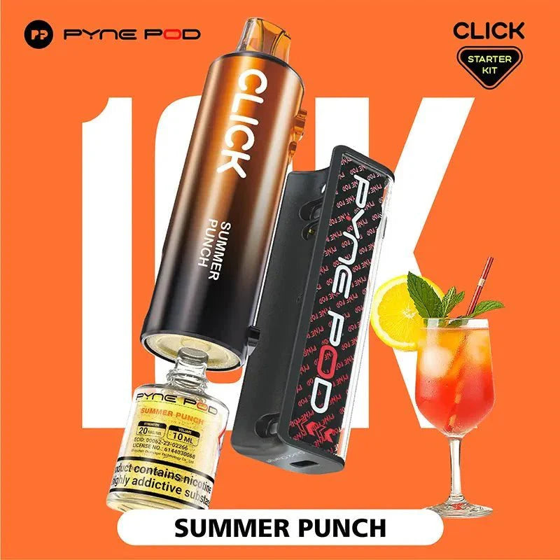 Shop Pyne Pod Click 10K Prefilled Pod Vape - Pyne Pod Click 10K Puff Disposable Vape Kit - Power Vape Shop - Vape Blaze
