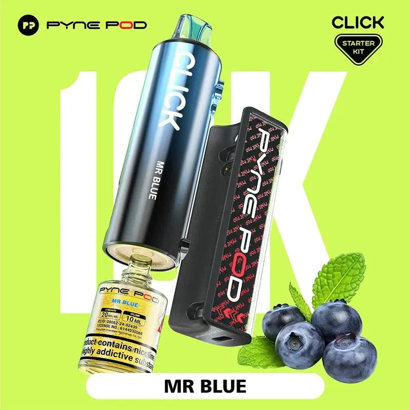 Shop Pyne Pod Click 10K Prefilled Pod Vape - Pyne Pod Click 10K Puff Disposable Vape Kit - Power Vape Shop - Vape Blaze