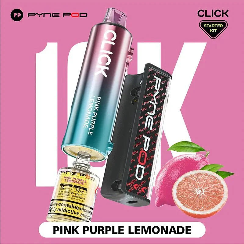 Shop Pyne Pod Click 10K Prefilled Pod Vape - Pyne Pod Click 10K Puff Disposable Vape Kit - Power Vape Shop - Vape Blaze
