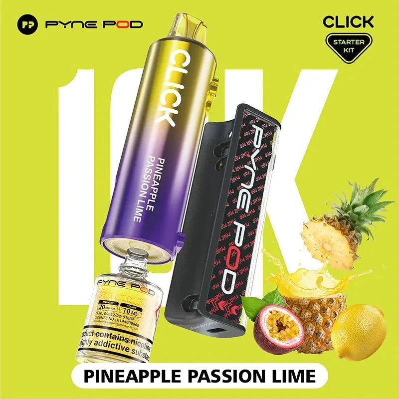 Shop Pyne Pod Click 10K Prefilled Pod Vape - Pyne Pod Click 10K Puff Disposable Vape Kit - Power Vape Shop - Vape Blaze