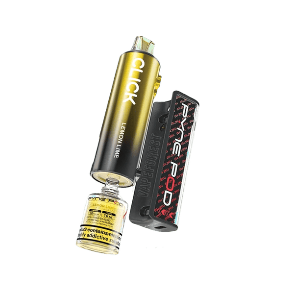 Shop Pyne Pod Click 10k Replacement Pods - Pyne Pod Click 10k Disposable Vape Box of 5 - Lemon Lime - vapeukwholesale - Vape Blaze