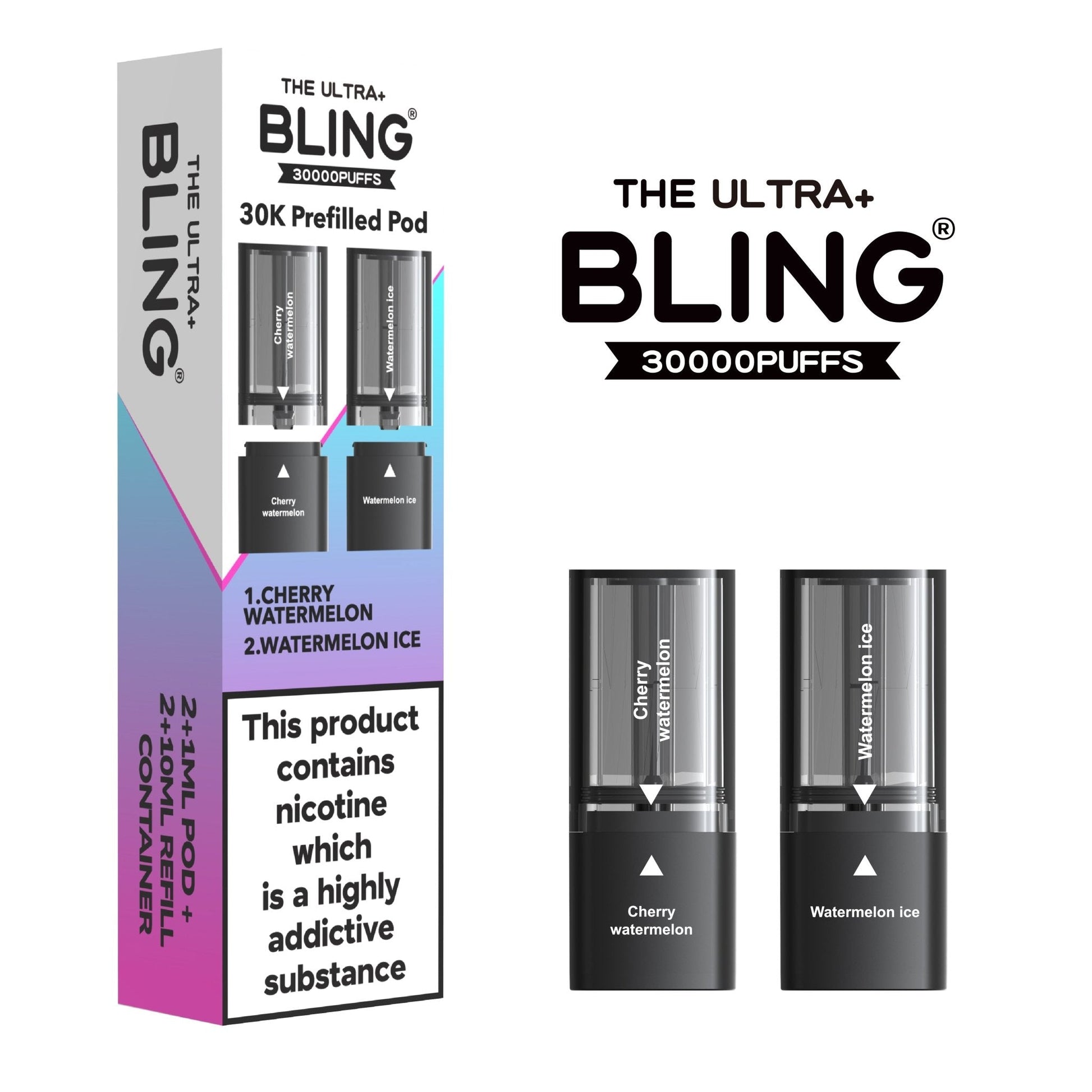 Shop The Bling Ultra Plus 30k Replacement Pods Box of 5 - The Bling Ultra Plus 30k Replacement Pods Box of 5 - Wholesale Price ! - Vape Blaze