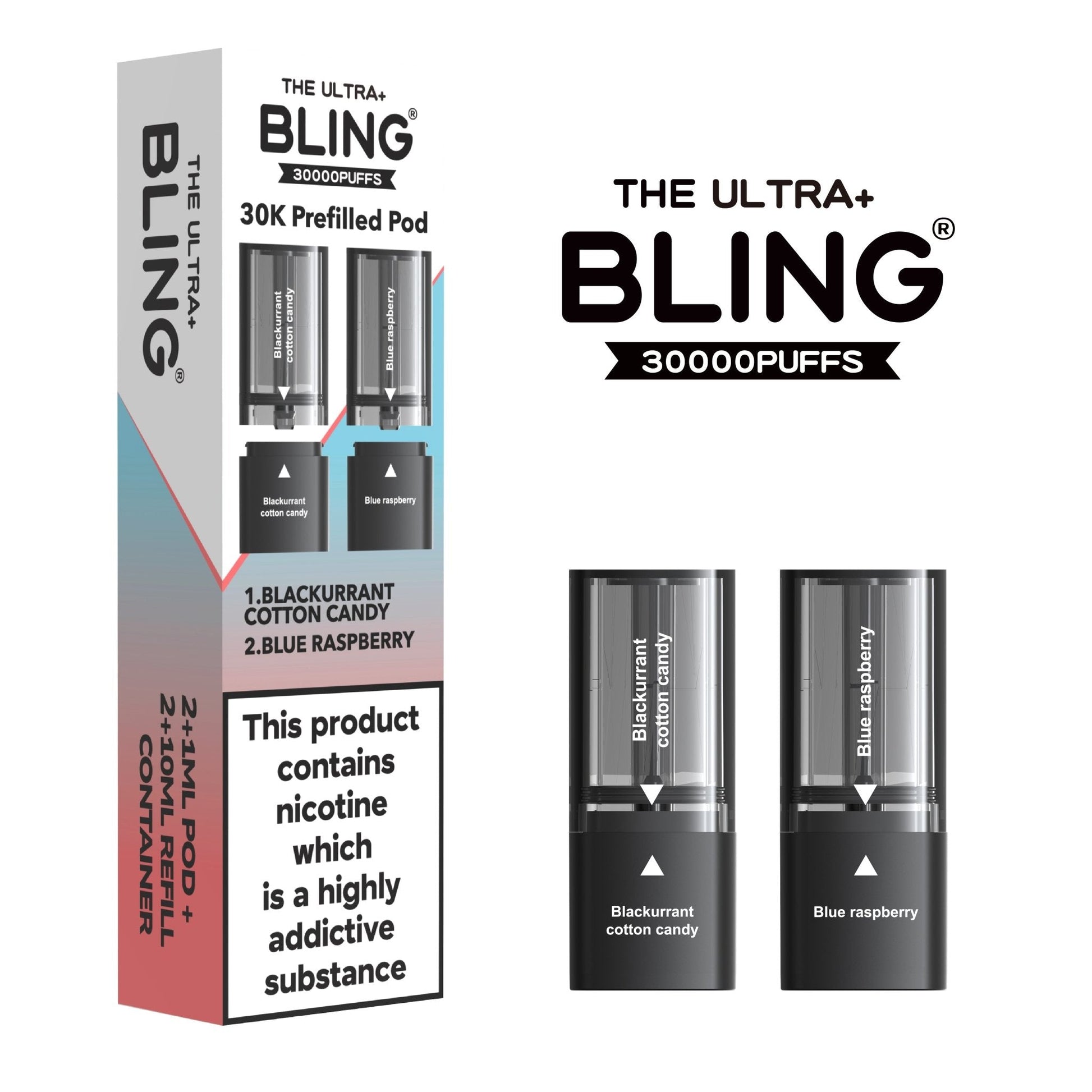 Shop The Bling Ultra Plus 30k Replacement Pods Box of 5 - The Bling Ultra Plus 30k Replacement Pods Box of 5 - Wholesale Price ! - Vape Blaze