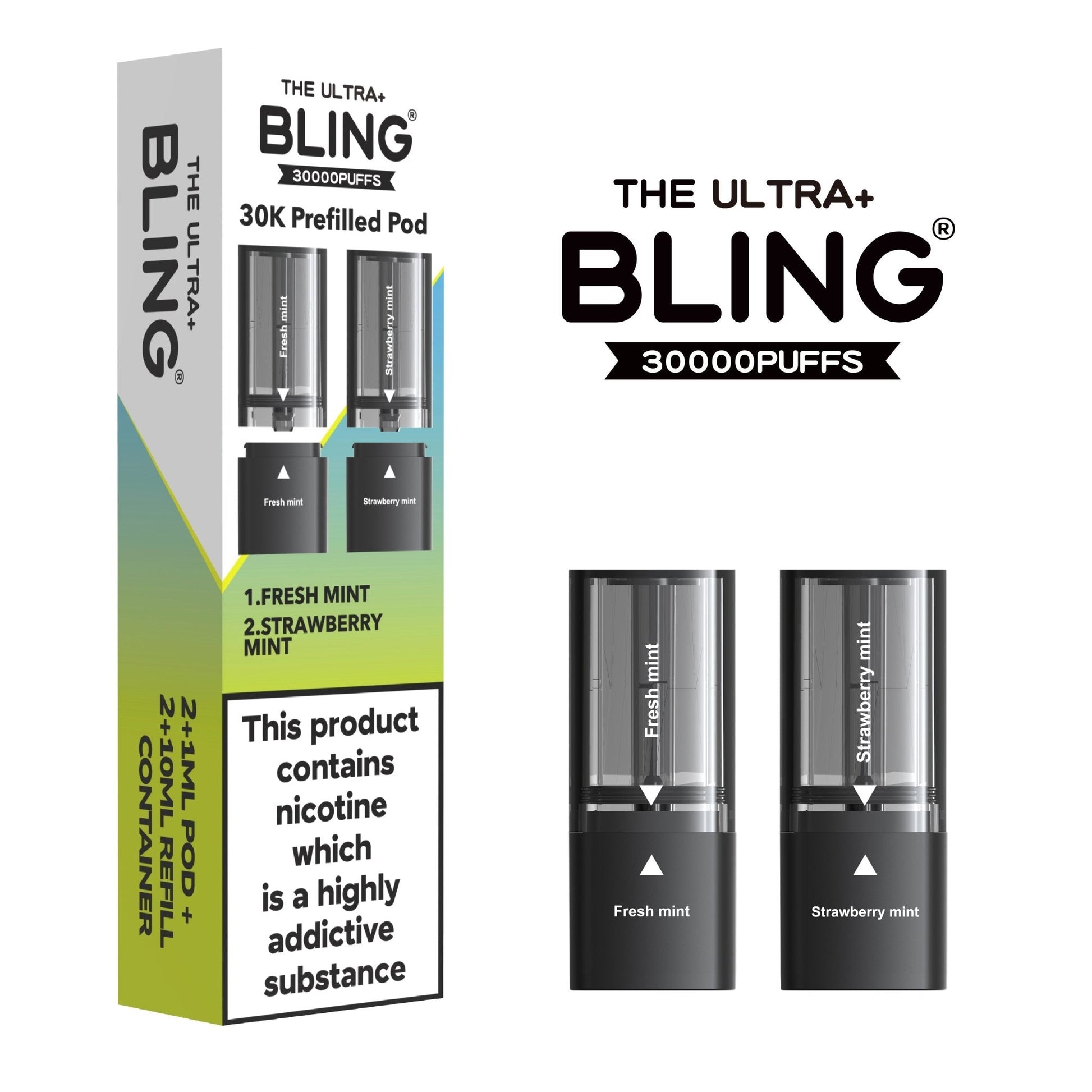 Shop The Bling Ultra Plus 30k Replacement Pods Box of 5 - The Bling Ultra Plus 30k Replacement Pods Box of 5 - Wholesale Price ! - Vape Blaze