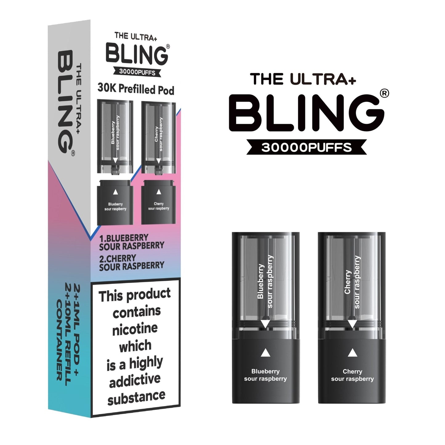 Shop The Bling Ultra Plus 30k Replacement Pods Box of 5 - The Bling Ultra Plus 30k Replacement Pods Box of 5 - Wholesale Price ! - Vape Blaze