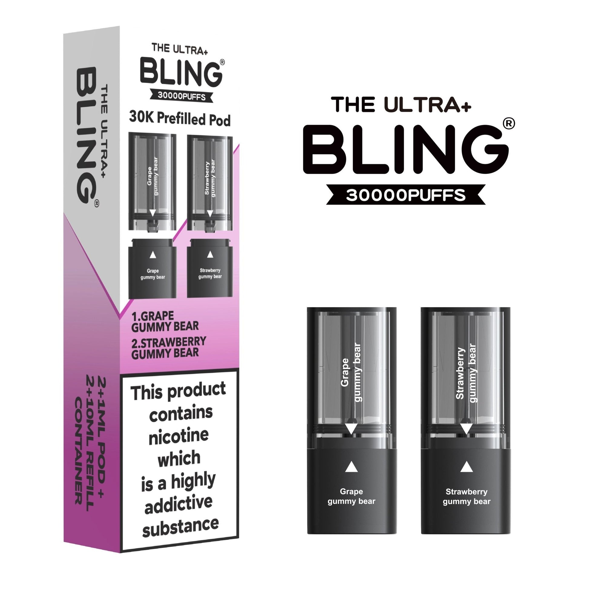 Shop The Bling Ultra Plus 30k Replacement Pods Box of 5 - The Bling Ultra Plus 30k Replacement Pods Box of 5 - Wholesale Price ! - Vape Blaze