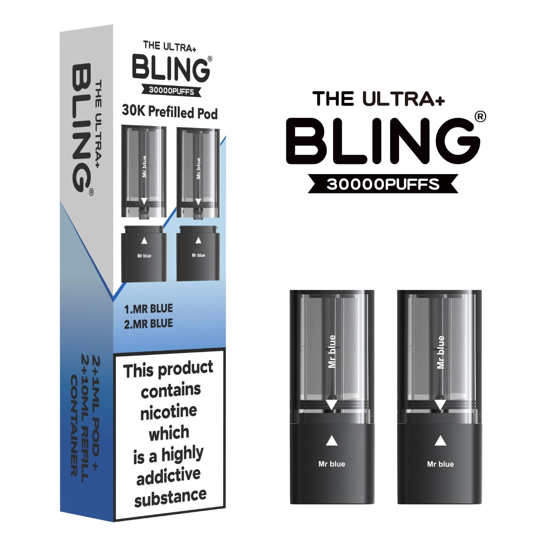Shop The Bling Ultra Plus 30k Replacement Pods Box of 5 - The Bling Ultra Plus 30k Replacement Pods Box of 5 - Wholesale Price ! - Vape Blaze