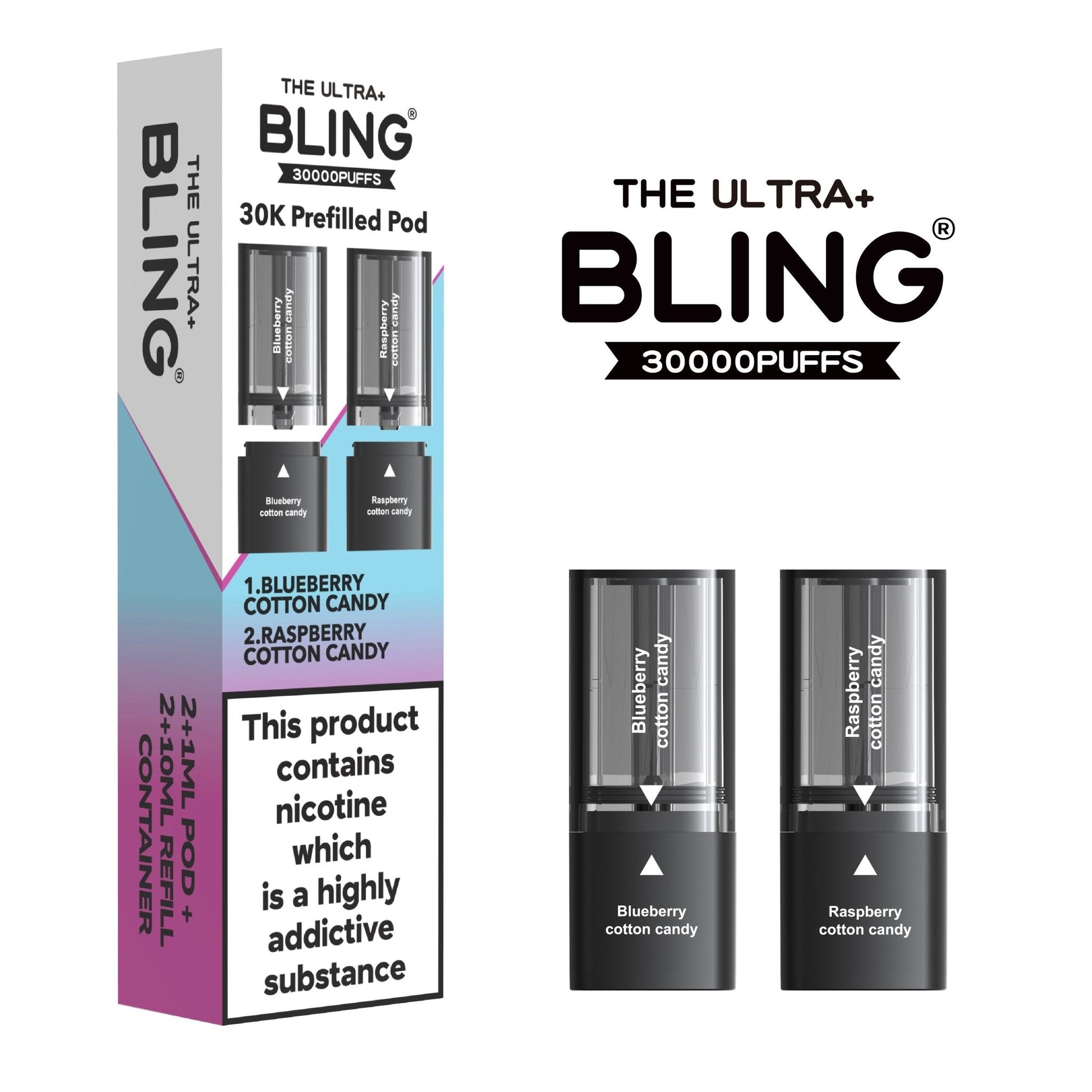 Shop The Bling Ultra Plus 30k Replacement Pods Box of 5 - The Bling Ultra Plus 30k Replacement Pods Box of 5 - Wholesale Price ! - Vape Blaze