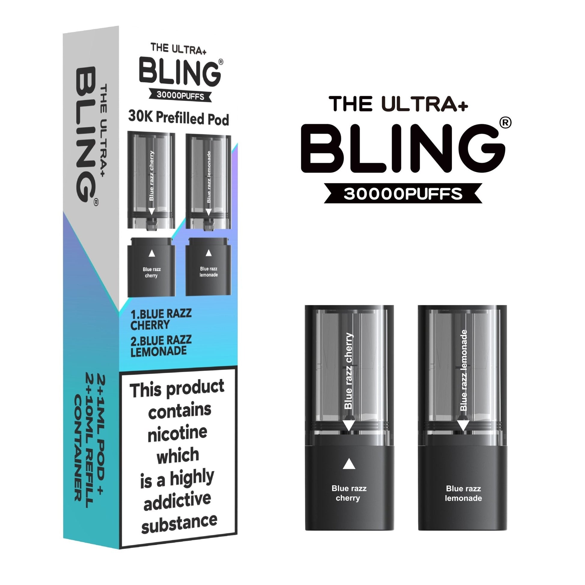 Shop The Bling Ultra Plus 30k Replacement Pods Box of 5 - The Bling Ultra Plus 30k Replacement Pods Box of 5 - Wholesale Price ! - Vape Blaze