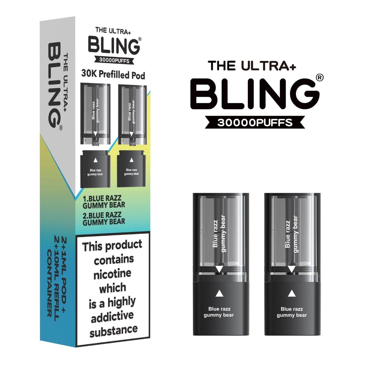 Shop The Bling Ultra Plus 30k Replacement Pods Box of 5 - The Bling Ultra Plus 30k Replacement Pods Box of 5 - Wholesale Price ! - Vape Blaze