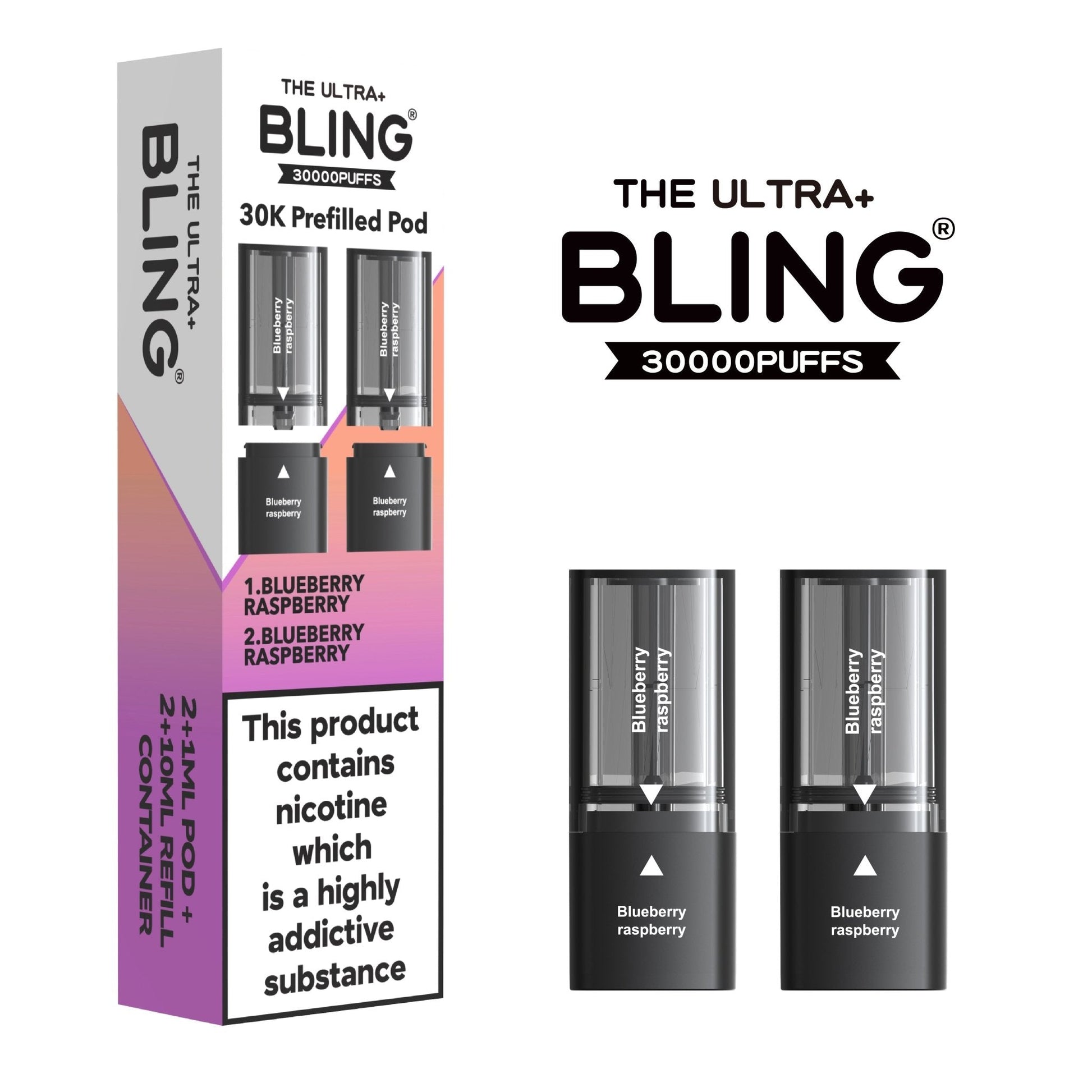 Shop The Bling Ultra Plus 30k Replacement Pods Box of 5 - The Bling Ultra Plus 30k Replacement Pods Box of 5 - Wholesale Price ! - Vape Blaze