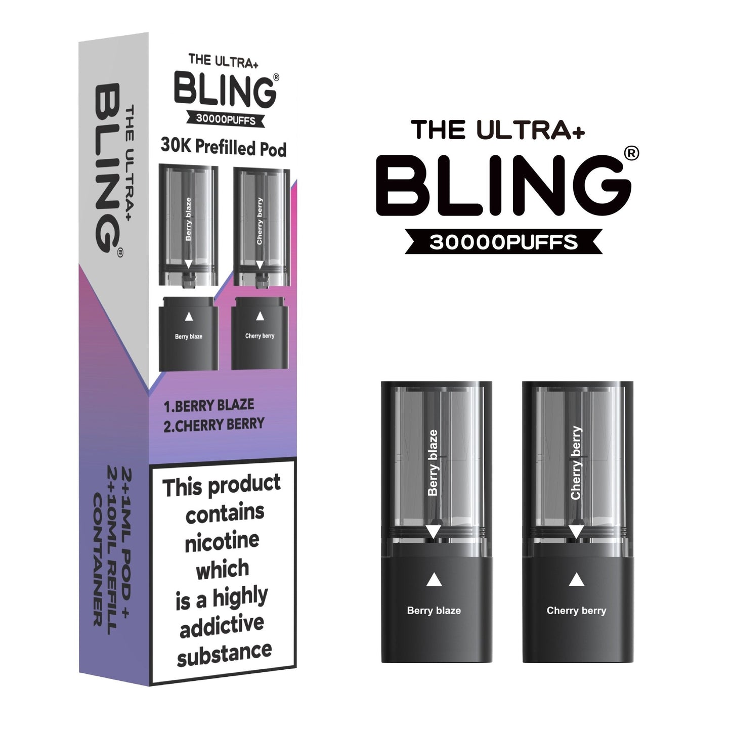 Shop The Bling Ultra Plus 30k Replacement Pods Box of 5 - The Bling Ultra Plus 30k Replacement Pods Box of 5 - Wholesale Price ! - Vape Blaze