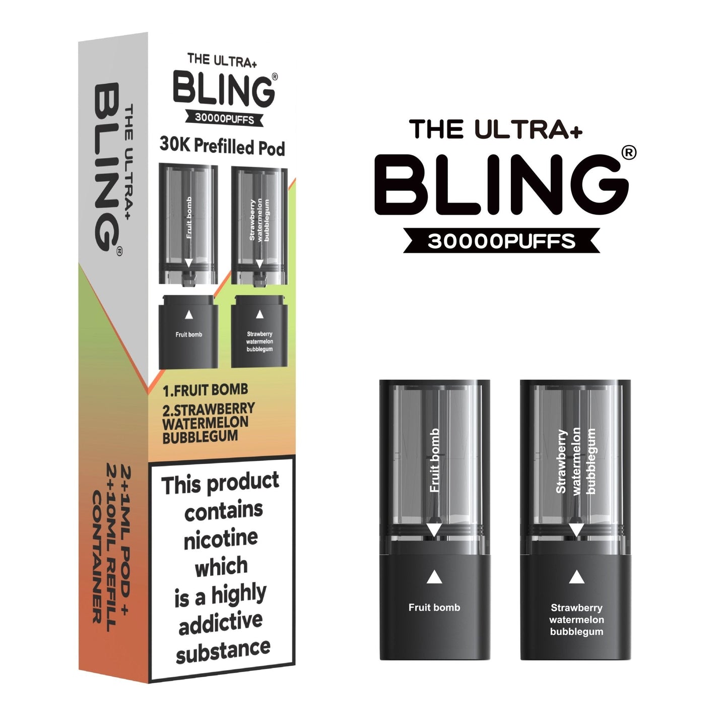 Shop The Bling Ultra Plus 30k Replacement Pods Box of 5 - The Bling Ultra Plus 30k Replacement Pods Box of 5 - Wholesale Price ! - Vape Blaze