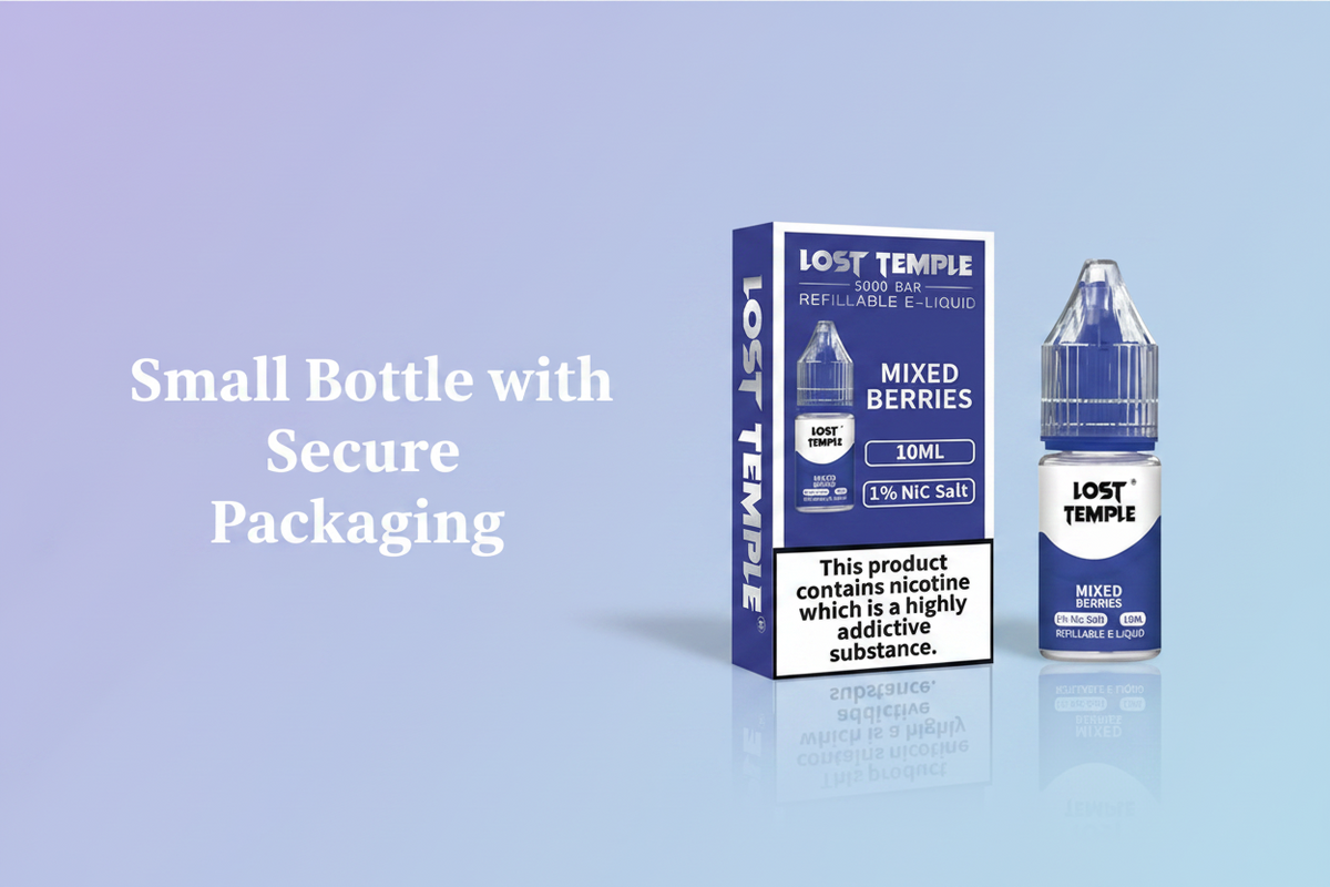 Small Bottle with Secure Packaging