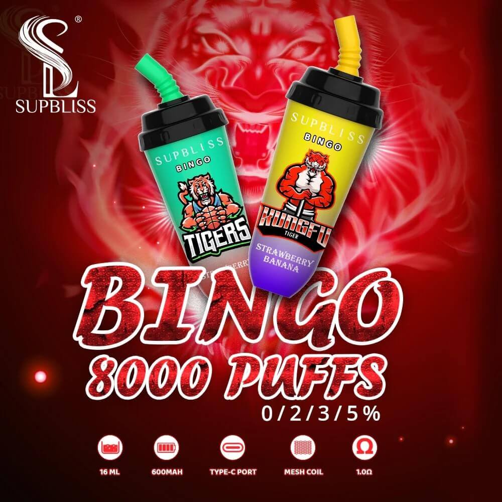 Supblis Bingo 8000 Magic Disposable Vape Pod Device 20MG - Box of 10 