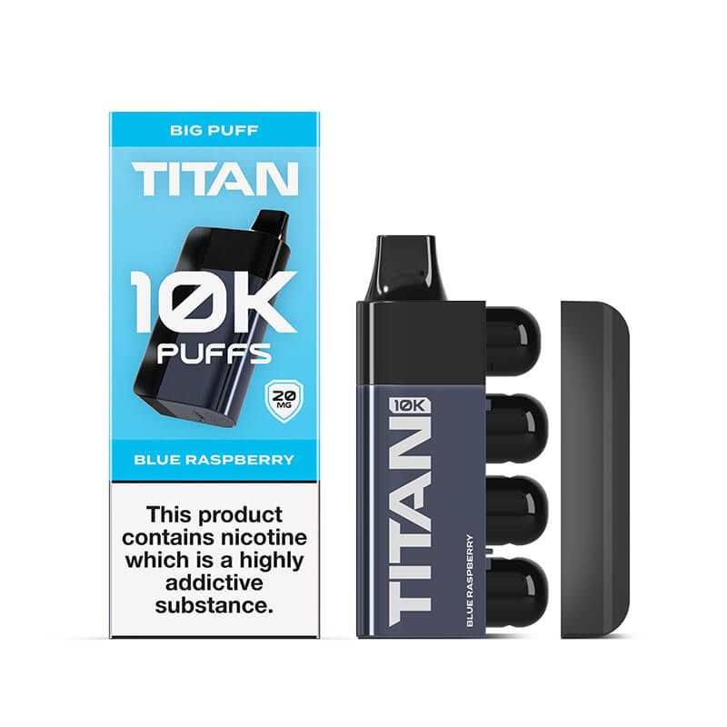 TITAN 10k Prefilled Disposable Pod 20mg Blue Raspberry