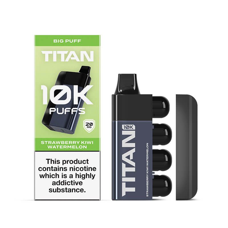 TITAN 10k Prefilled Disposable Pod 20mg Strawberry Kiwi Watermelon