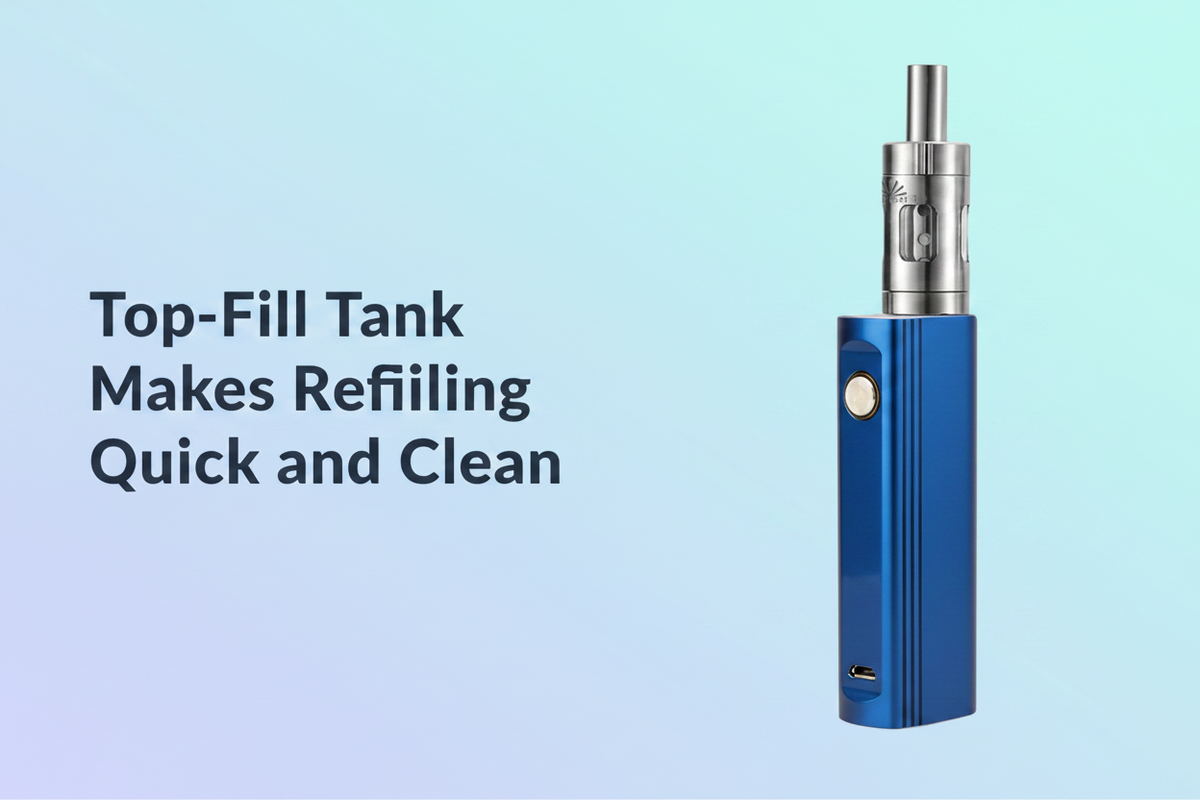 Top-Fill Tank Makes Refilling Quick and Clean