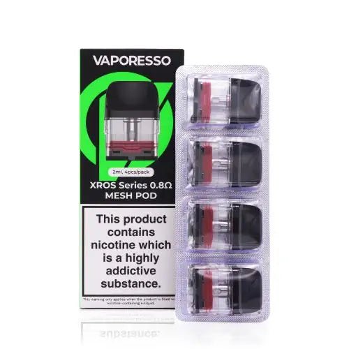 Vaporesso Xros Replacement Pods 0.8ohm (Pack of 4)