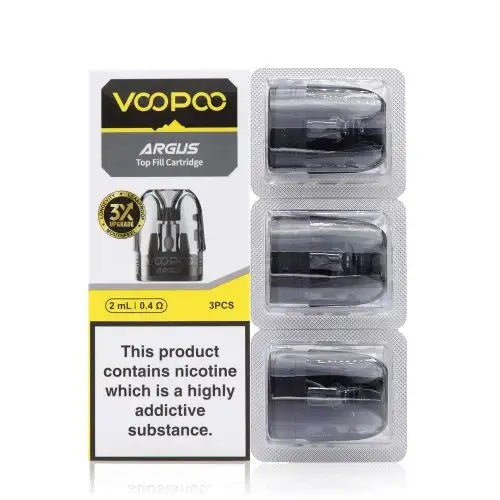 VooPoo Argus Replacement Pod Cartridges 0.4 Ohm Top Fill Select Vape Club VooPoo Argus Replacement Pod Cartridges 0.4 Ohm Top Fill Select Vape Club