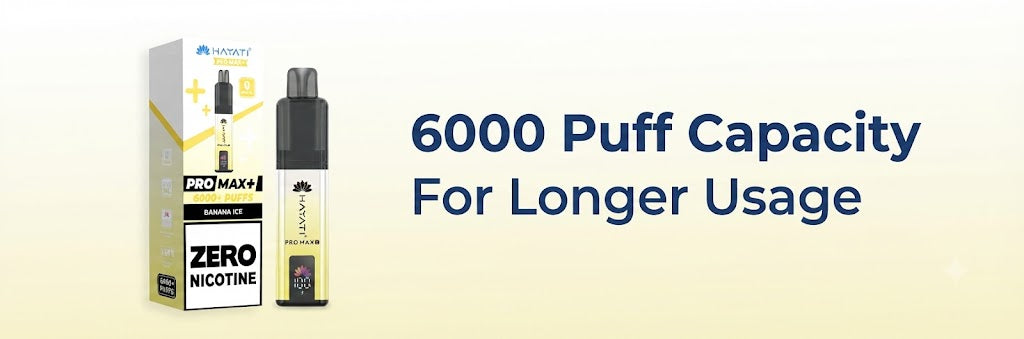 6000 Puff Capacity For Longer Usage