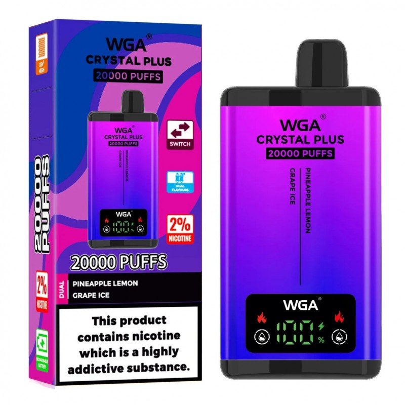 WGA Crystal Plus 20,000 Vape 2-in-1 Rechargeable - Boxes