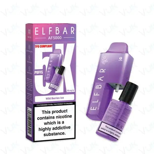 ELF BAR AF5000 Disposable Vape Kit 20mg Wild Berries Ice