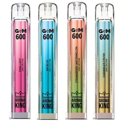 Aroma King Gem 600 Disposable Vape Pod Device 20MG - Box of 10