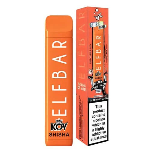 Elf Bar Shisha 600 Puffs Disposable Vape Cola With Fizzy