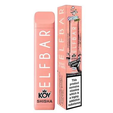 Elf Bar Shisha 600 Puffs Disposable Vape Rainbow Candy