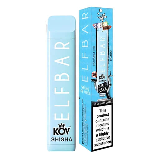 Elf Bar Shisha 600 Puffs Disposable Vape Blue Razz