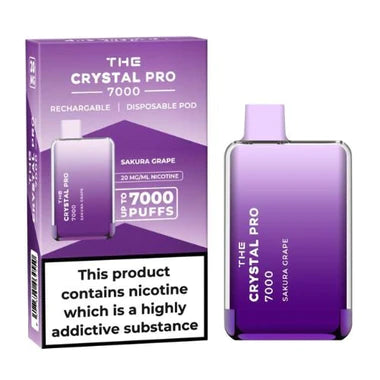 The Crystal Pro 7000 Disposable Vape Device - 20mg 